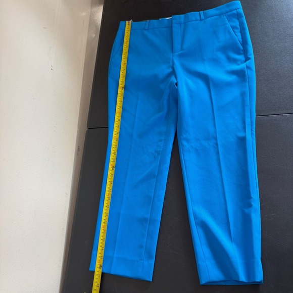 Banana Republic Avery Pants Women's Size 12 Cerulean Blue Straight Leg Career - Picture 14 of 16